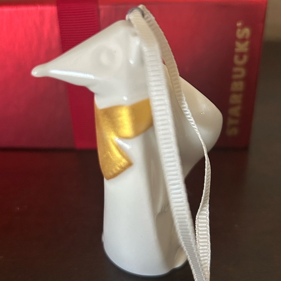 🎄Starbucks Ceramic White With Gold Accents Ornaments Set 2012 NWT - Picture 3 of 14